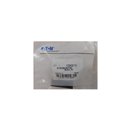 Eaton Pushbuttons Button Cap Black EA On E30KB119